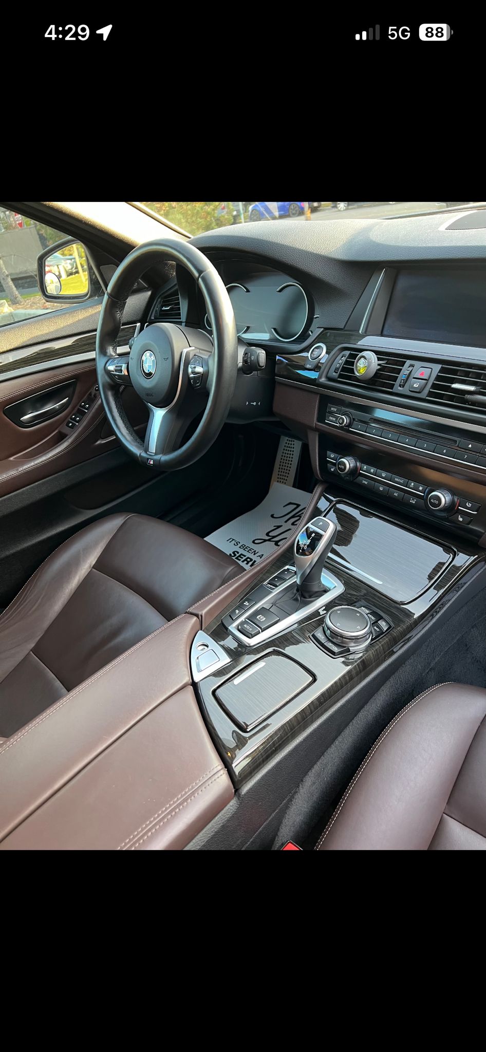 BMW 5 Series luxury interior detail